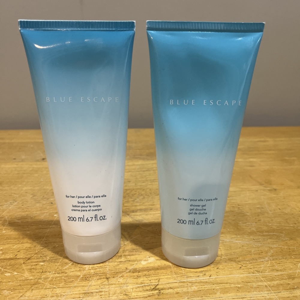Avon‎ Blue Escape for Her Shower Gel & Body Lotion 6.7 oz NOS
